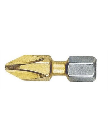 Witte-28422-Punta Phillips BITFLEX TIN guía 1/4" corta (PH2x25)