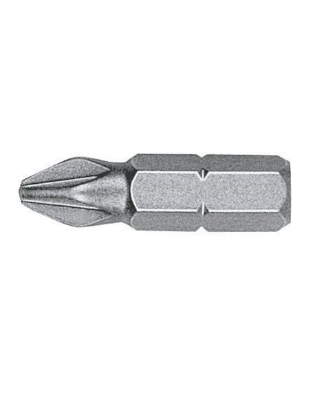 Witte-27043-Caja de 100 puntas Pozidriv STANDARD guía 1/4" corta (PZ.0 x 25)