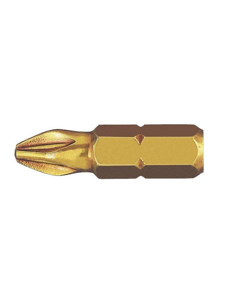 Witte-27246-Punta Pozidriv STANDARD-E extra dura guía 1/4" corta (PZ2x25)