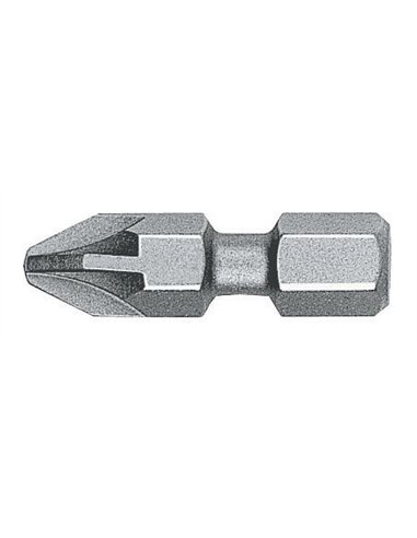 Witte-28047-Punta Pozidriv BITFLEX guía 1/4" corta (PZ3x25)