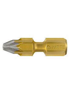 Witte-28011-Punta Pozidriv BITFLEX DIAMOND guía 1/4" corta (PZ1x25)