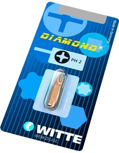 Witte-26634-Puntas DIAMOND en blíster (PH2 BITFLEX)