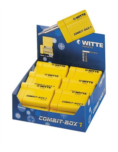 Witte-27624-Caja de puntas de atornillar COMBIT-BOX 7 granel (Tipo Bitflex TiN negro)