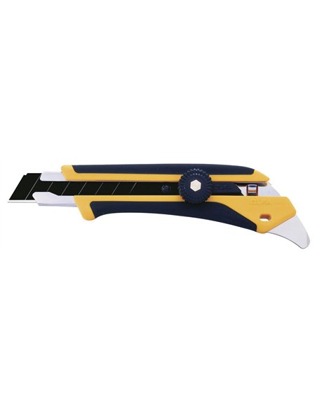 Olfa-L5-Cúter con bloqueo manual, mango antideslizante, púa de metal duro y cuchilla de 18 mm