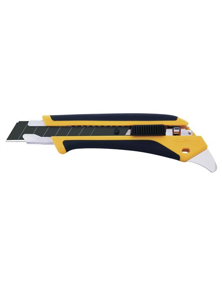 Olfa-L5-AL-Cúter con bloqueo automático, mango antideslizante, púa de metal duro y cuchilla de 18 mm
