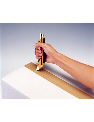 Olfa-L5-AL-Cúter con bloqueo automático, mango antideslizante, púa de metal duro y cuchilla de 18 mm