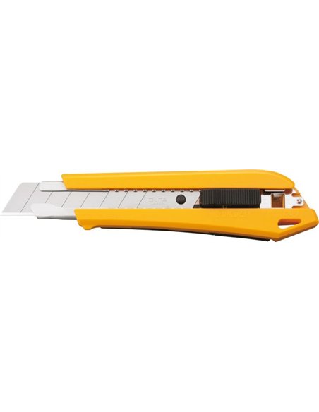 Olfa-DL-1-Cúter con bloqueo automático, contenedor/troceador de cuchillas incorporado en el mango y cuchilla de 18 mm