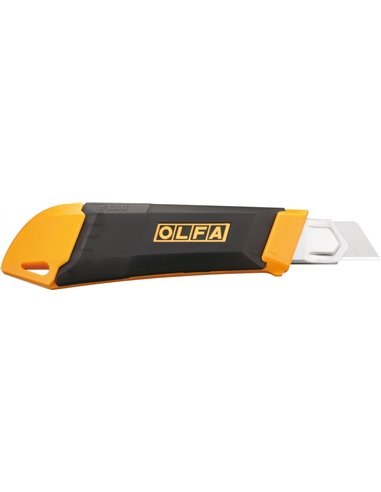 Olfa-DL-1-Cúter con bloqueo automático, contenedor/troceador de cuchillas incorporado en el mango y cuchilla de 18 mm