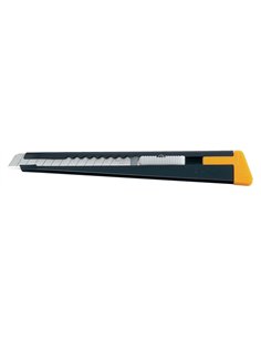 Olfa-180-BLACK-Cúter con bloqueo automático, mango metálico y cuchilla de 9 mm
