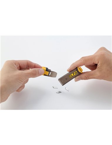 Olfa-DA-1-Cúter con bloqueo automático, contendor de cuchillas usadas incorporado y cuchilla de 9 mm