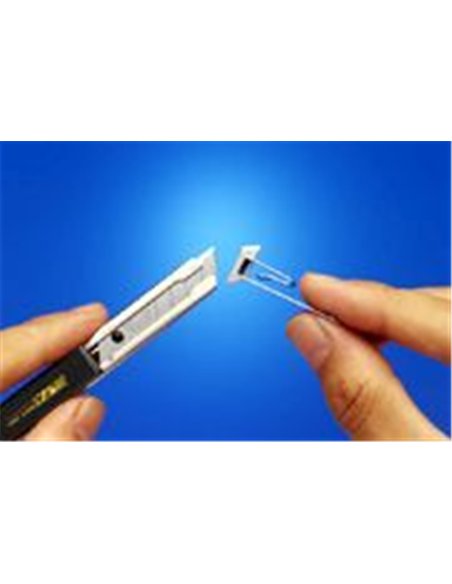 Olfa-SVR-1-Cúter con bloqueo automático, mango de acero inoxidable y cuchilla de 9 mm