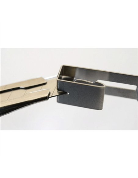 Olfa-SVR-1-Cúter con bloqueo automático, mango de acero inoxidable y cuchilla de 9 mm