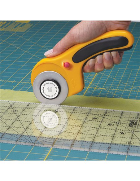 Olfa-RTY-3/DX-Cúter rotativo con botón pulsador de bloqueo y cuchilla circular de 60 mm