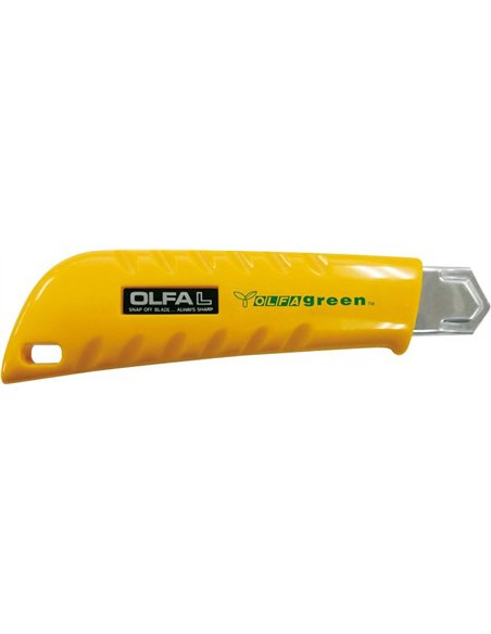 Olfa-L-1GREEN-Cúter plástico reciclado con cuchilla de 18 mm