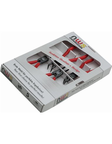 NWS-792-Juego 4 pzas. Circlips ( 2 alicates rectos2 alicates curvos )