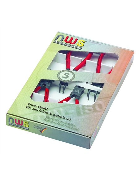 NWS-792-Juego 4 pzas. Circlips ( 2 alicates rectos2 alicates curvos )