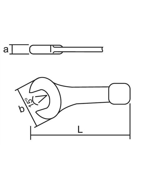 Kukko-133-110-Llave fija de golpe DIN 133 (110 x 500 mm)