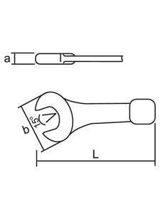 Kukko-133-120-Llave fija de golpe DIN 133 (120 x 525 mm) 2
