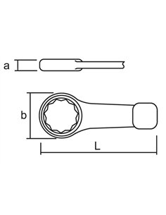 Kukko-406-95-Llave de estrella de golpe DIN 7444 (95 x 380 mm) 2