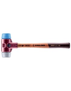 Halder-3013.060-Maza de TPE azul + gris Simplex Ø 60 mm