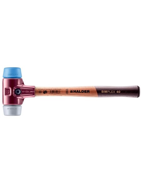 Halder-3013.060-Maza de TPE azul + gris Simplex Ø 60 mm