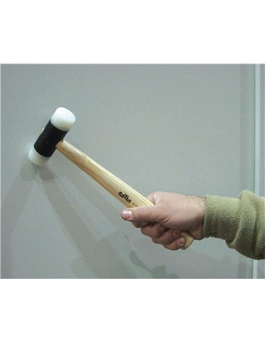 ATM-A105-Maza de nylon mango madera (Ø 54 mm Cabeza 140 mm Largo 370 mm)