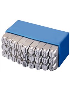 Gravurem-134.T4-Juego abecedario T 27 piezas (A-Z) - Inverso (4 mm)