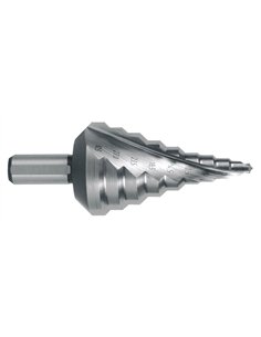 Ruko-101093-Broca escalonada HSS sistema métrico. Agujeros previos a roscar DIN/EN 60423 Ø 5,3-30,5 mm (9 pasos)