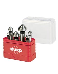 Ruko-A102156-Juego de 6 avellanadores cónicos, DIN 335 forma C