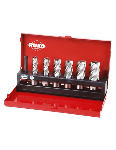 Ruko-108820-Juego de 6 brocas huecas HSS vástago Weldon