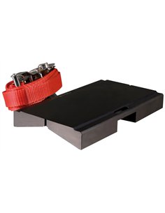 Ruko-108114-Plato de sujeción para tuberías (220x130x28 mm) + Correa de sujeción de 2 m