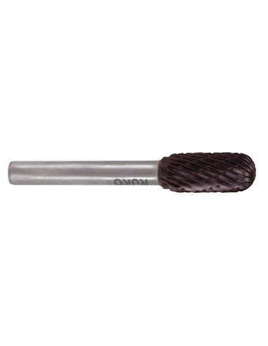 Ruko-116024TC-Fresas metal duro TiCN forma C-WRC Semiesférica (Ø 16 mm)