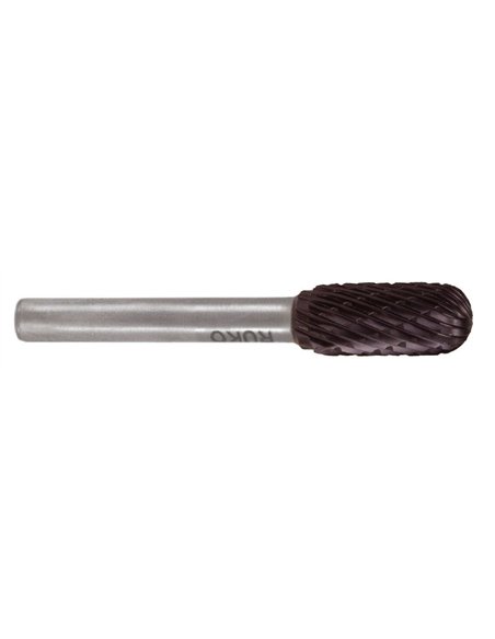 Ruko-116024TC-Fresas metal duro TiCN forma C-WRC Semiesférica (Ø 16 mm)
