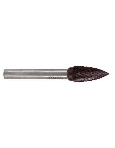 Ruko-116028TC-Fresas metal duro TiCN forma G-SPG Arco en punta (Ø 12 mm)