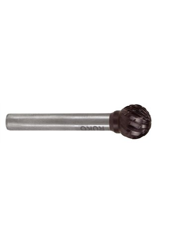 Ruko-116041TC-Fresas metal duro TiCN forma D-KUD Esférica (Ø 6 mm)