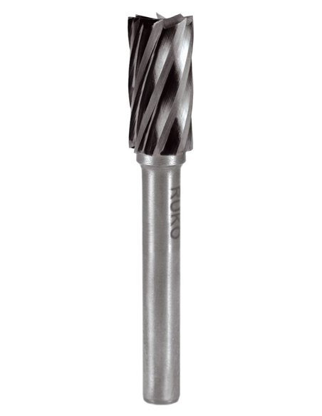 Ruko-116015A-Fresas metal duro Alu forma A-ZYA Cilíndrica sin dentado frontal (Ø 6 mm)