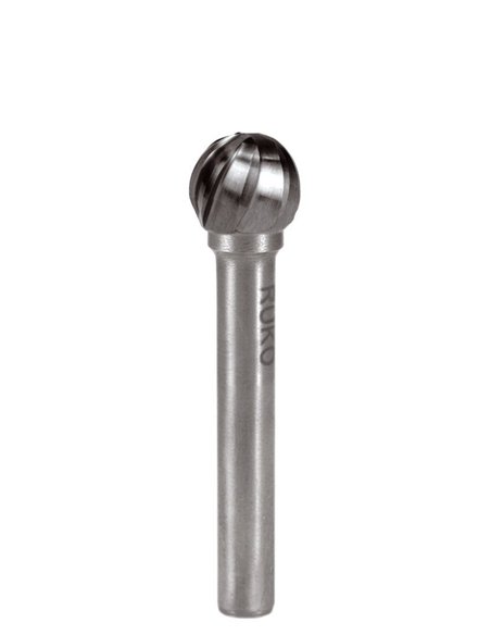 Ruko-116041A-Fresas metal duro Alu forma D-KUD Esférica (Ø 6 mm)