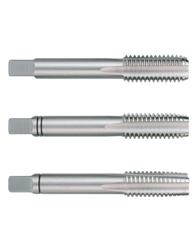 Ruko-230030Li-Juego de 3 machos para roscar a mano M DIN 352 HSS rectificados con rosca izquierda M3