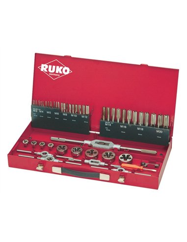Ruko-245040-Juego herramientas de roscar (54 piezas)