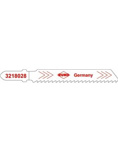 Ruko-3218028-Pack de 5 sierras de calar HSS acero corte ultra rápido 77 mm (Equivalencia Bosch T 118 BF)