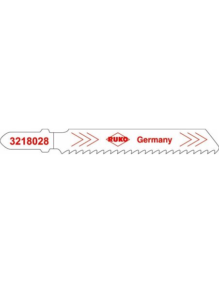 Ruko-3218028-Pack de 5 sierras de calar HSS acero corte ultra rápido 77 mm (Equivalencia Bosch T 118 BF)