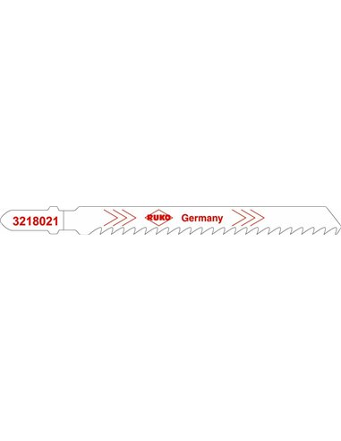 Ruko-3218021-Pack de 5 sierras de calar HCS acero corte ultra rápido 100 mm (Equivalencia Bosch T 144 DF)