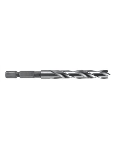 Ruko-208060H-Broca helicoidal para madera / acero CV con mango hexagonal 1/4" 6,0 x 95 mm