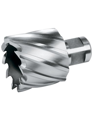 Terrax-108222TX-Broca hueca HSS vástago Weldon profundidad de corte 30 mm (Ø 22 mm)