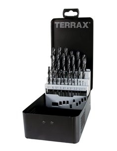Terrax-A205211-Juego de 25 brocas DIN 338 tipo N HSS laminadas 2