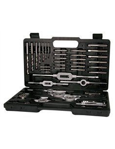Terrax-A245021-Juego herramientas de roscar 45 piezas en estuche metálico