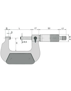 Vogel-231351-Micrómetro de exteriores DIN 863, Capacidad 0-25 mm 2
