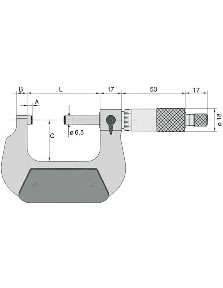 Vogel-231354-Micrómetro de exteriores DIN 863, Capacidad 75-100 mm