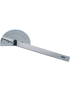 Vogel-322541-Transportador de ángulos acero inoxidable. Cuadrante Ø 80 mmxlargo 150 mm