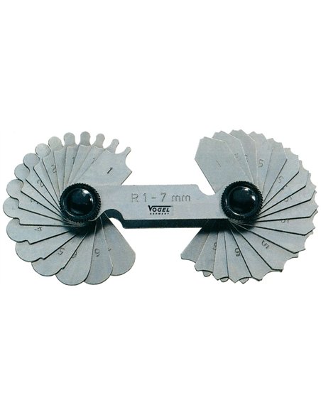 Vogel-472107-Juego galgas para radios Templado, 15 láminas